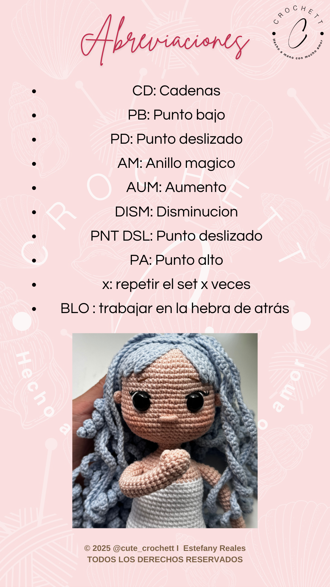 Unicornio Doll - Patrón de Muñeca Amigurumi Tejida en Crochet (Incluye Vestido)